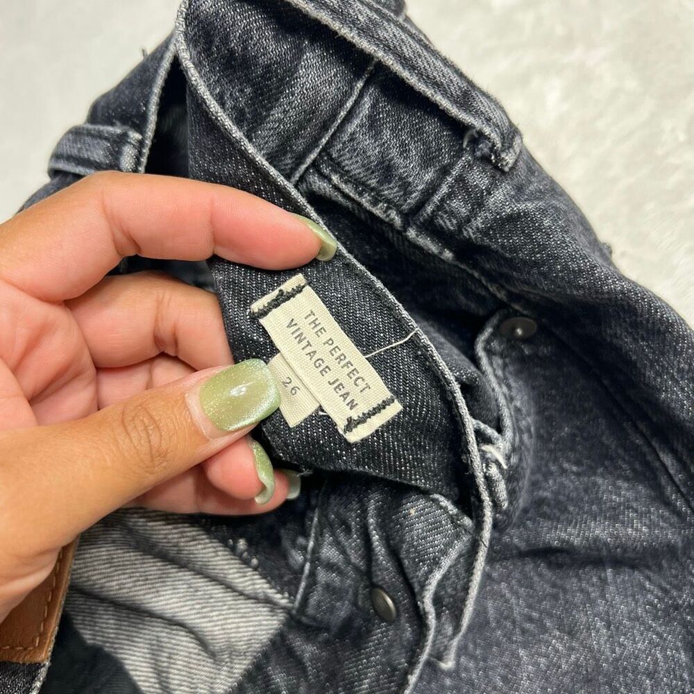 Madewell The Perfect Vintage Jeans Knee Rip Roxstone Wash 25 Women - Picture 7 of 11